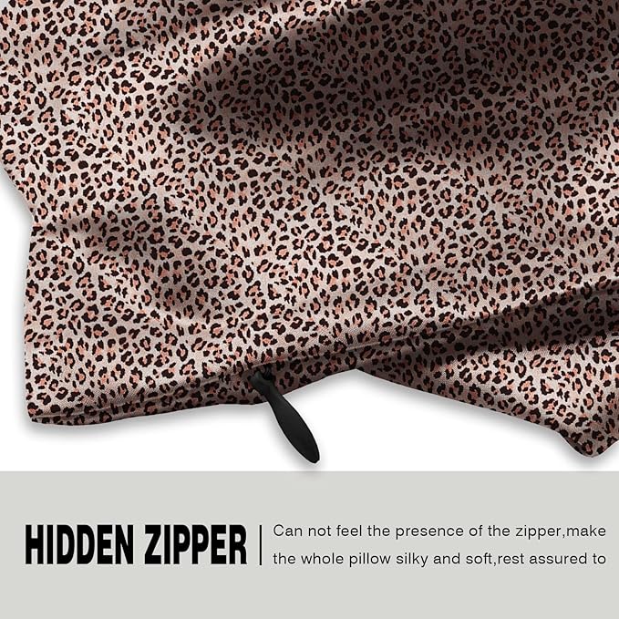 Mulberry Silk Pillowcase for Hair and Skin Queen Size Leopard Print Silk Pillow - Image 3