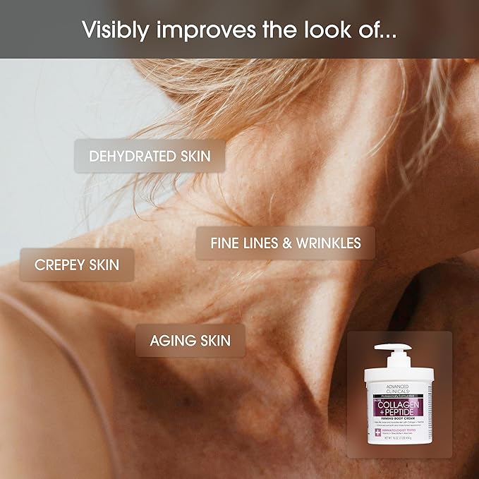 Advanced Clinicals Collagen Peptides Body Lotion & Face Moisturizer | Peptide - Image 5