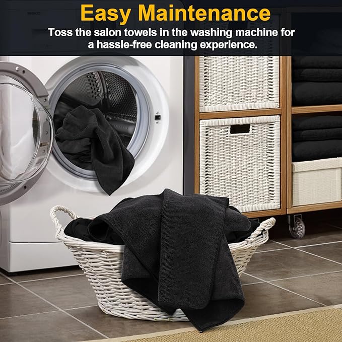 UNIMADE Salon Towels 24 Pack, Microfiber Barber Towels Bulk, Hair-Drying Cloth - Image 5