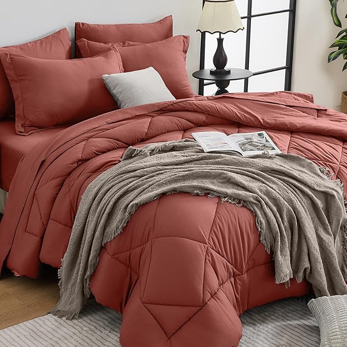 HEVUMYI Terracotta Full Comforter Set by HEVUMYI