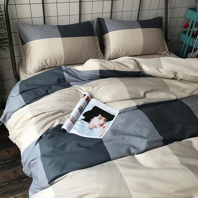 mixinni Full Size Checkered Duvet Cover Set - Image 5