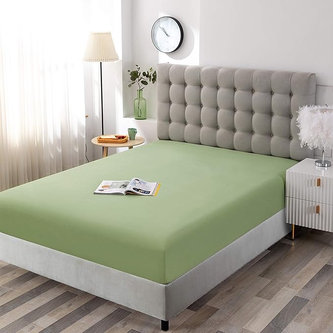 Sfoothome Twin Fitted Sheet Only, Brushed Microfiber, Extra Soft and Comfortable - Image 2