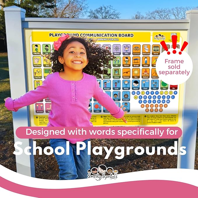 Weather-Proof Aluminum School Playground Communication Board for Autism - Outdoor Inclusive Communication Aid, Lightweight & Durable for Autism & Inclusive Play