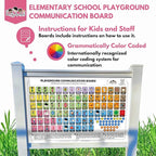 Weather-Proof Aluminum School Playground Communication Board for Autism - Outdoor Inclusive Communication Aid, Lightweight & Durable for Autism & Inclusive Play