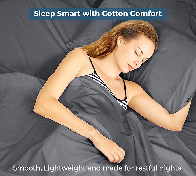 Royale Linens 100% Organic Cotton Twin XL Flat Sheet Only - Image 9