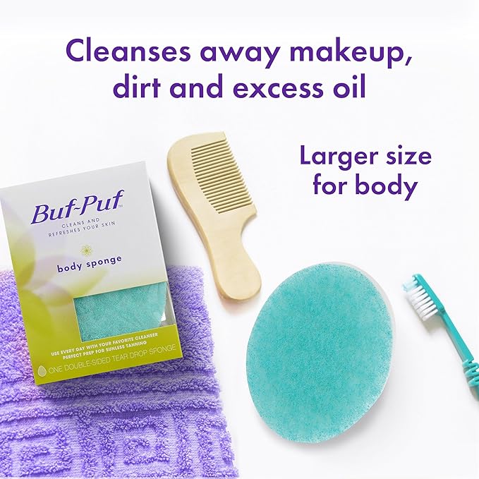 Buf-Puf Body Sponge, Bath Sponge, Dermatologist Developed, Cleanses Skin of Dirt - Image 2