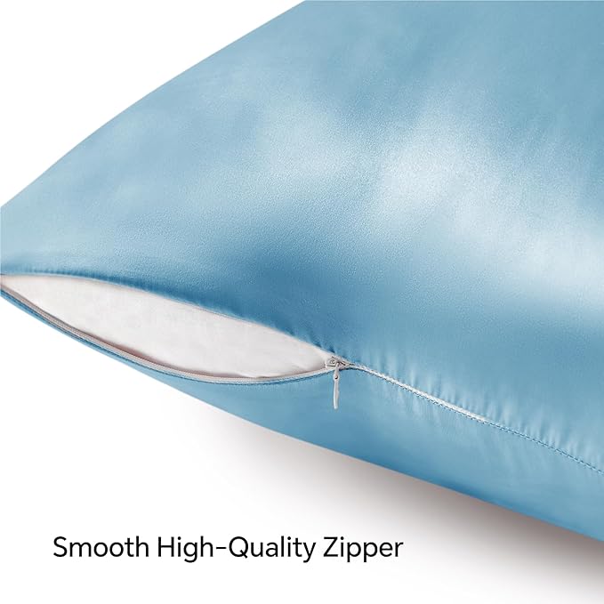 BEDELITE Satin Pillowcase with Zipper 2 Pack, Super Soft and Cooling Similar to - Image 5