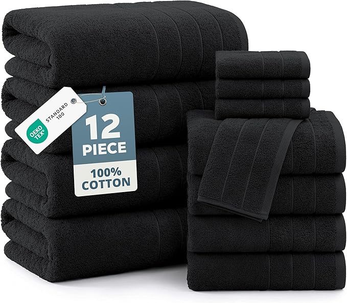 CASA PLATINO 100% Cotton Towel Set by CasaPlatino
