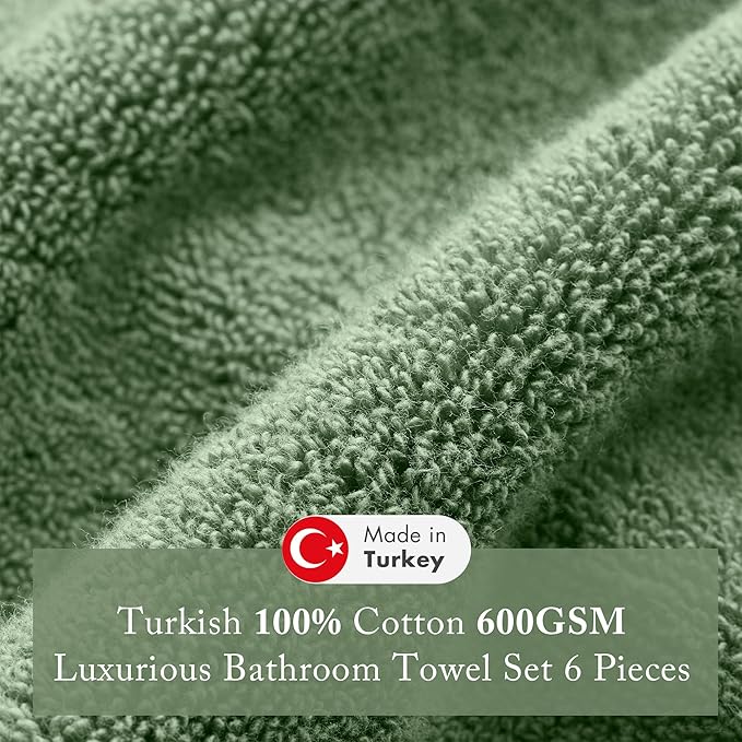 Madison Park Turkish Bath Towels 6pc, 2 Hand Towel - Image 3