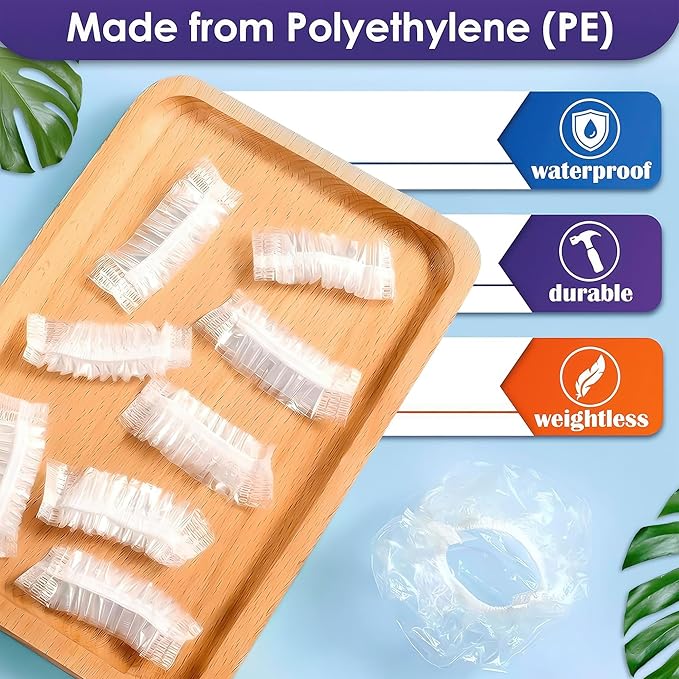 100 Pcs Ear Cover for Shower – Disposable Ear Covers for Hair Dryer – Easy to - Image 3