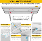 2Pack 1.64x4ft Adjustable Metal Garage Wall Shelving Heavy Duty Garage Storage Shelf Wall Mounted White