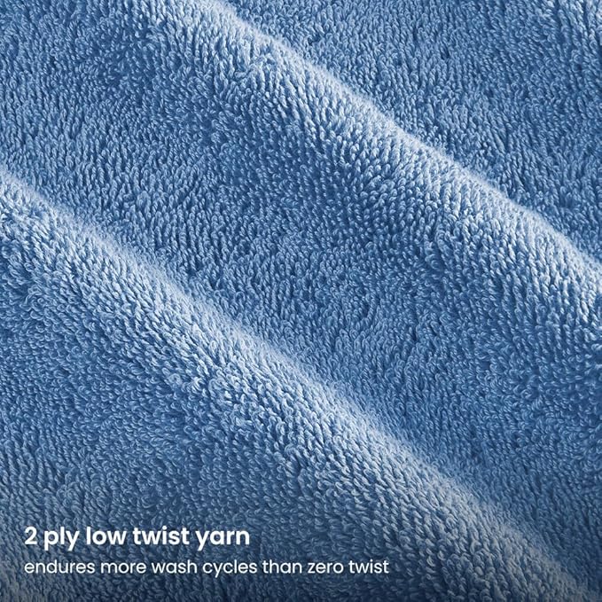 BIOWEAVES 100% Organic Cotton 700 GSM Plush Washcloths 13" x 13" GOTS Certified - Image 2