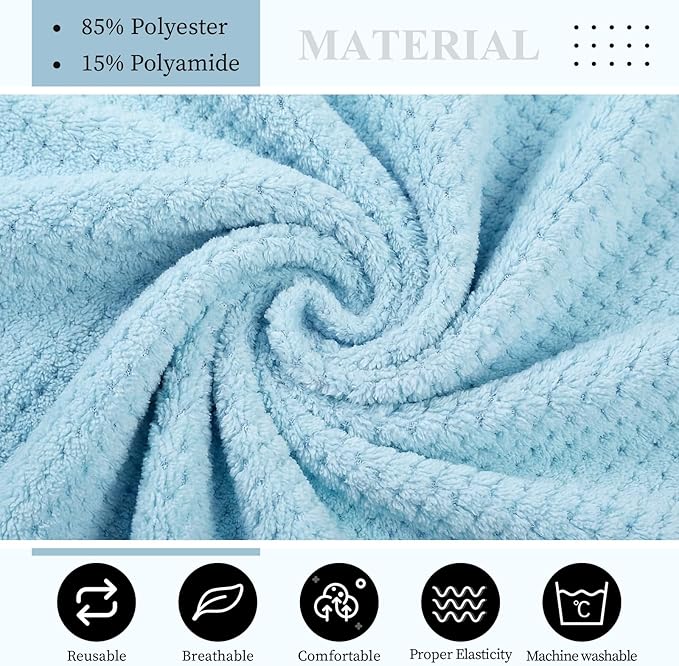 Tigeen Plus Size Towel Wrap for Women Spa Robe Set - Image 3