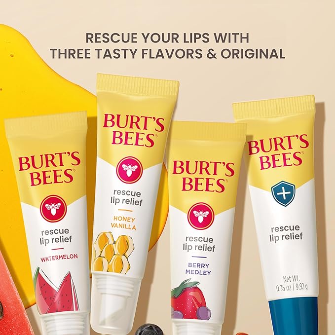 Burt's Bees Rescue Lip Relief for Valentine's Day, Hydrating Lip Balm for dry - Image 7