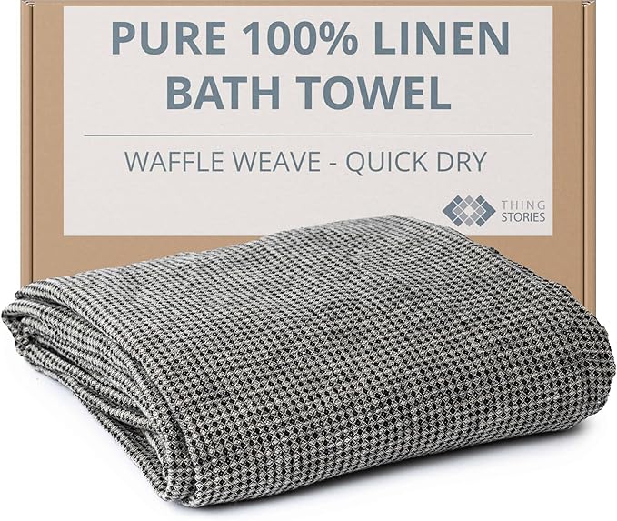 Pure 100% Linen Bath Towel by THINGSTORIES