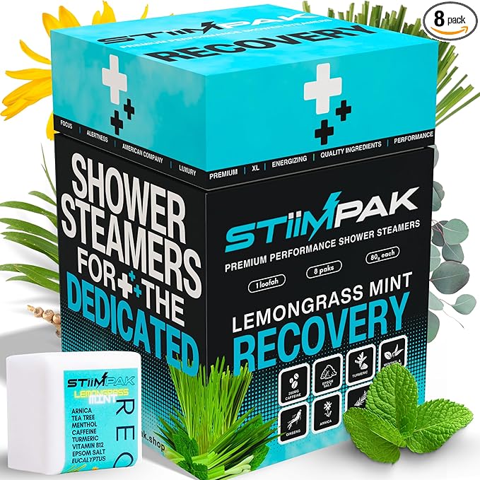 Shower Steamers for Sinus Relief | Recovery | XXL 80g Cold & Flu, Post-Workout by STiiMPAK