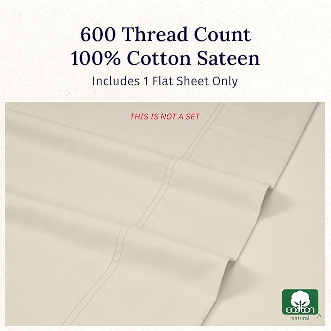 California Design Den Queen Size Flat Sheet Only - Image 5