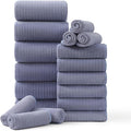 18 Piece Family Bath Towel Set Include 6 Bath Towels, 6 Hand Towels and 6 by Hailea