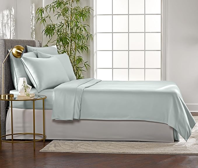 Pure Bamboo Twin Sheets, Genuine 100% Organic Viscose Derived from Bamboo Bed - Image 4
