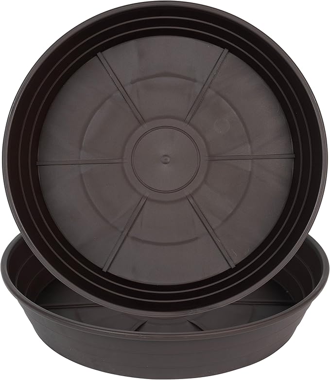 LWALRS Plant Saucer 14 Inch 2 Pack 6 8 10 12 14 16 18 20 25, Plastic Plant Trays by LWALRS