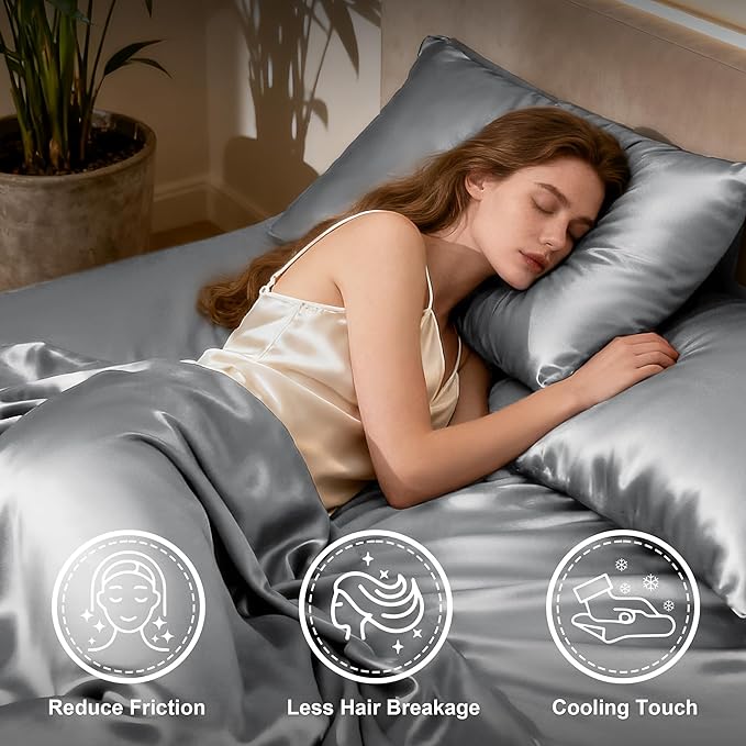 Love's cabin Full Size Satin Sheet Sets - Image 3