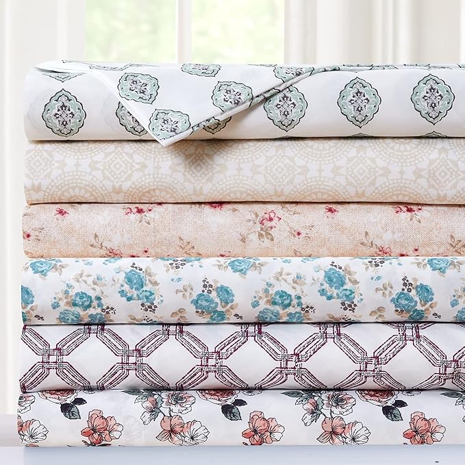 Modern Threads Printed 3-Piece Extra Soft Bedding Sheets & Pillowcase Set - Image 4