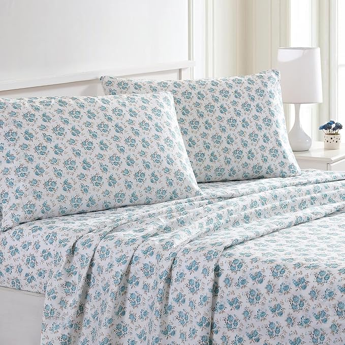 Modern Threads Printed 4-Piece Extra Soft Bedding Sheets & Pillowcase Set - Image 2