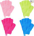 4 Pairs Bath Exfoliating Gloves Scrub, Double Sided Bath Mitts Scrubs by Ishua