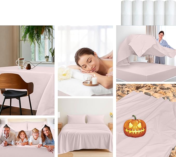 Royale Linens 100% Organic Cotton Full Flat Sheet Only - Image 8