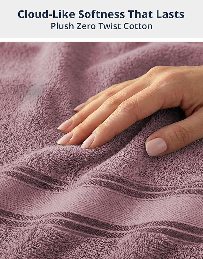 LANE LINEN 100% Cotton Large Bath Towels Set of 4 - Image 4