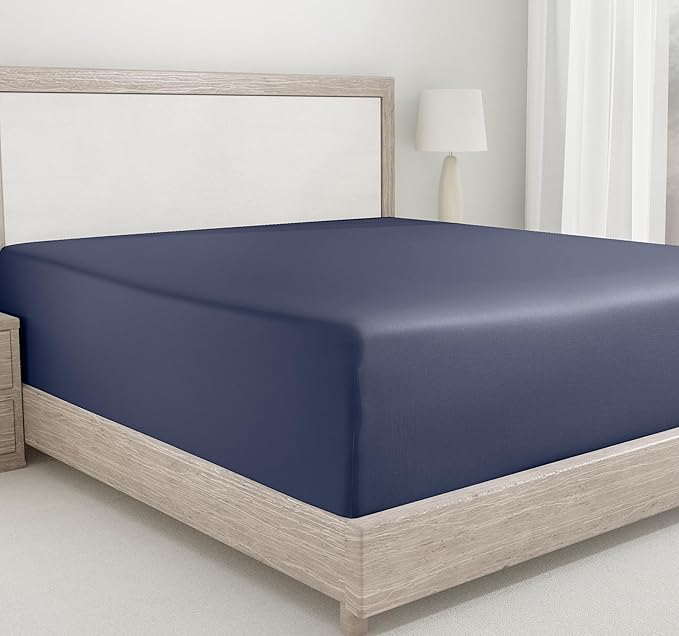 California Design Den King Size Cotton Fitted Sheet, Deep Pocket 400 Thread by CaliforniaDesignDen