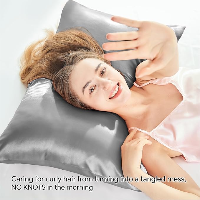 BEDELITE Satin Pillowcase with Zipper 4 Pack, Super Soft and Cooling Similar to - Image 5