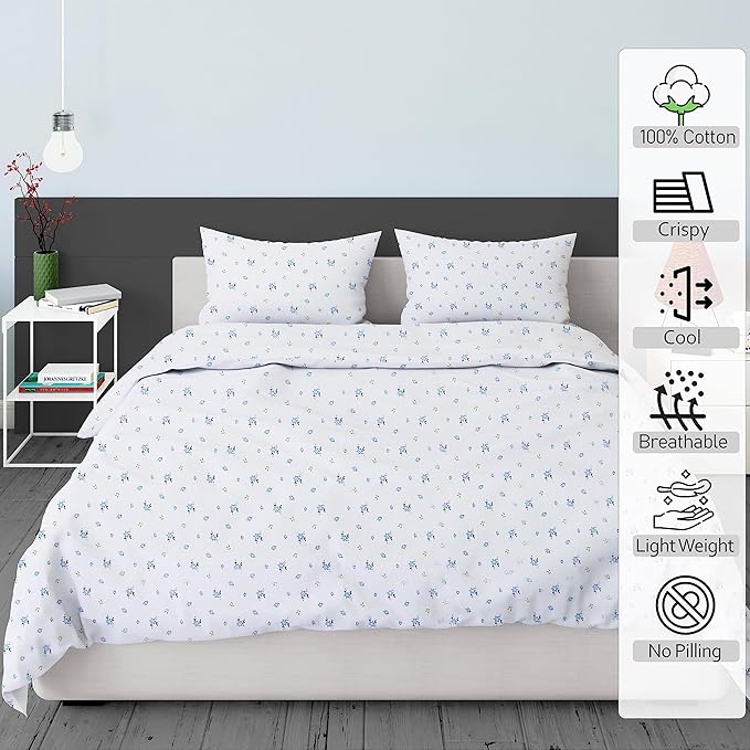 RUVANTI 100% Cotton Sheets – Twin XL Size Percale Bedding, Cooling & Breathable - Image 2
