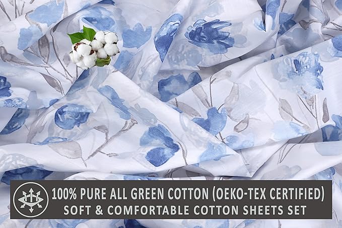 RUVANTI 100% Cotton Sheets – King Size Percale Bedding, Cooling & Breathable - Image 6