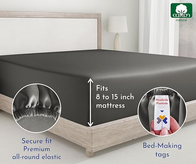 California Design Den 2-Pack Twin Fitted Sheet Cotton Only - Image 5