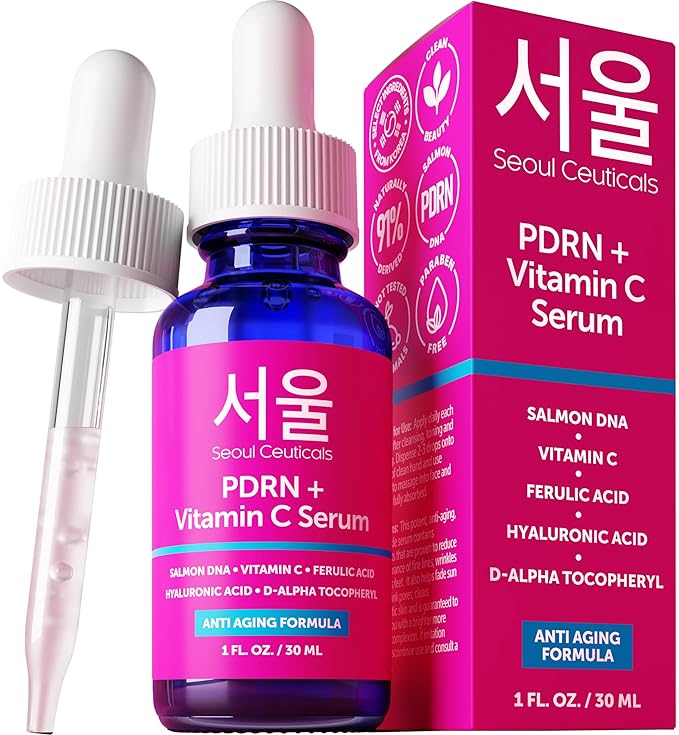 SeoulCeuticals PDRN Serum Salmon DNA Vitamin C Serum – Korean Skincare Anti by SeoulCeuticals