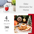 Air Freshener for Home, 4 Pack, Apple Cinnamon, Odor Eliminator for Small Area Closets Bathroom Pets Strong Odor, Up to 120 Days
