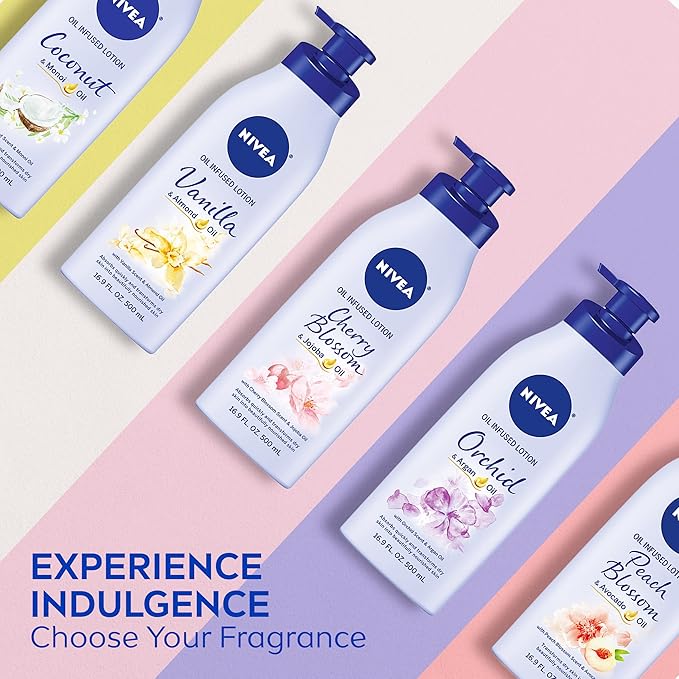 NIVEA Oil Infused Cherry Blossom and Jojoba Oil Body Lotion - Image 11
