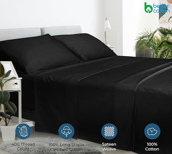 Royale Linens 400 Thread Count 100% American Grown Cotton Flat Sheet - Image 7