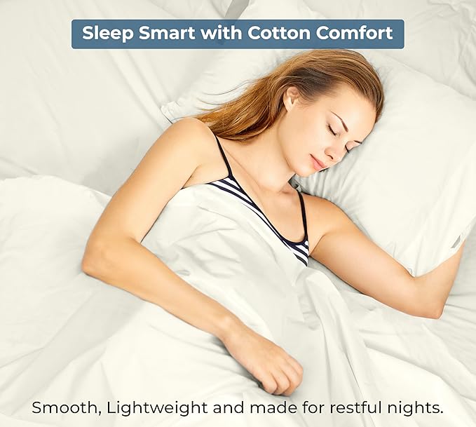 Royale Linens 100% Organic Cotton Queen Flat Sheet Only - Image 9