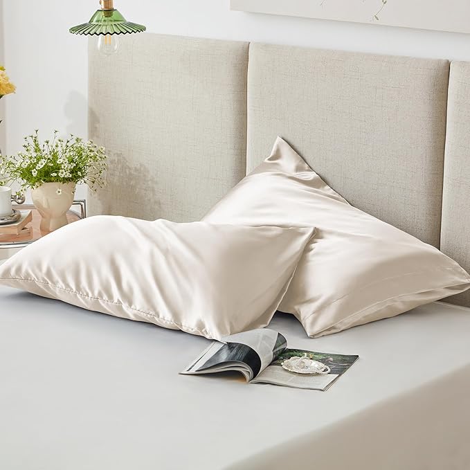 Love's cabin Satin Pillowcase Set of 2 King Size 20x36, Cooling Pillow Covers - Image 5