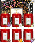 Candles Set - 6PC Scented Candles, Soy Candle, Aromatherapy Candle, Soy Wax by QIQIMARK