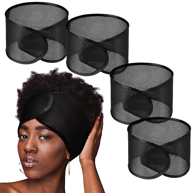 Xuhal 4 Pcs Mesh Hair Wraps for Black Women Sleeping Cap Hair Wrap Nets Spa by Xuhal