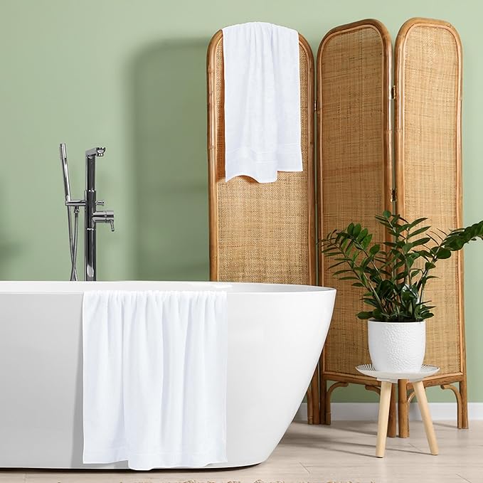 BELZZI Home Ultra Soft 4 Pack Oversized Bath Towel Set 27x54, Cotton Compact - Image 5