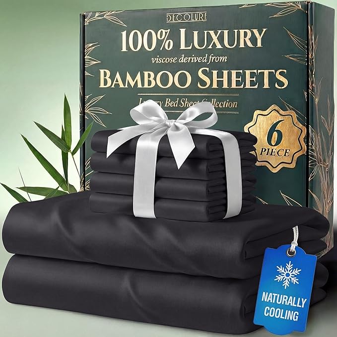 DECOLURE 100% Viscose Derived from Bamboo Sheets Full Size by DECOLURE