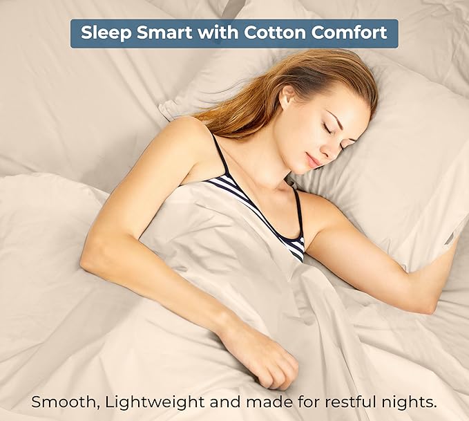Royale Linens 100% Organic Cotton King Flat Sheet Only - Image 9