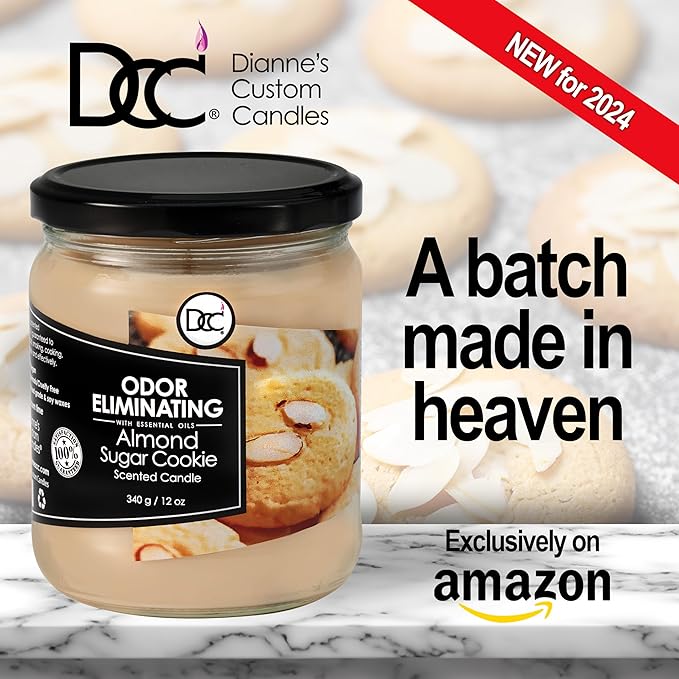 Almond Sugar Cookie Odor Eliminating Highly Fragranced Candle - Image 5