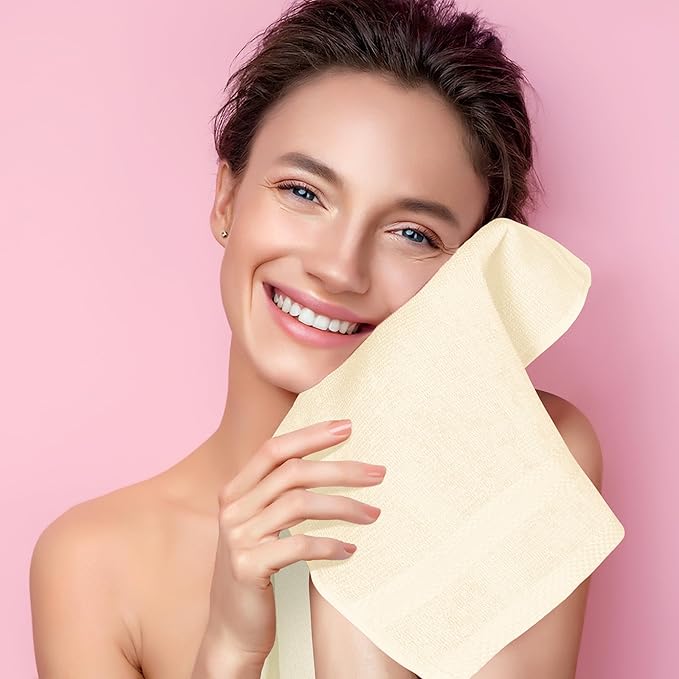GLAMBURG Ultra Soft 12-Piece Washcloths Set 13x13-100% Ringspun Cotton - Image 5