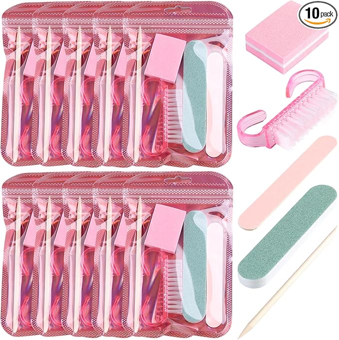 SUTOKAKA 10 Sets Disposable Manicure Prep Kit by SUTOKAKA