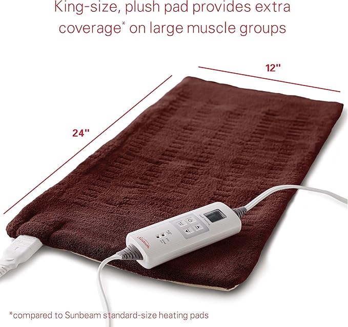 Sunbeam XL Back Neck and Shoulder Heat Therapy 12 x 24 - Image 2